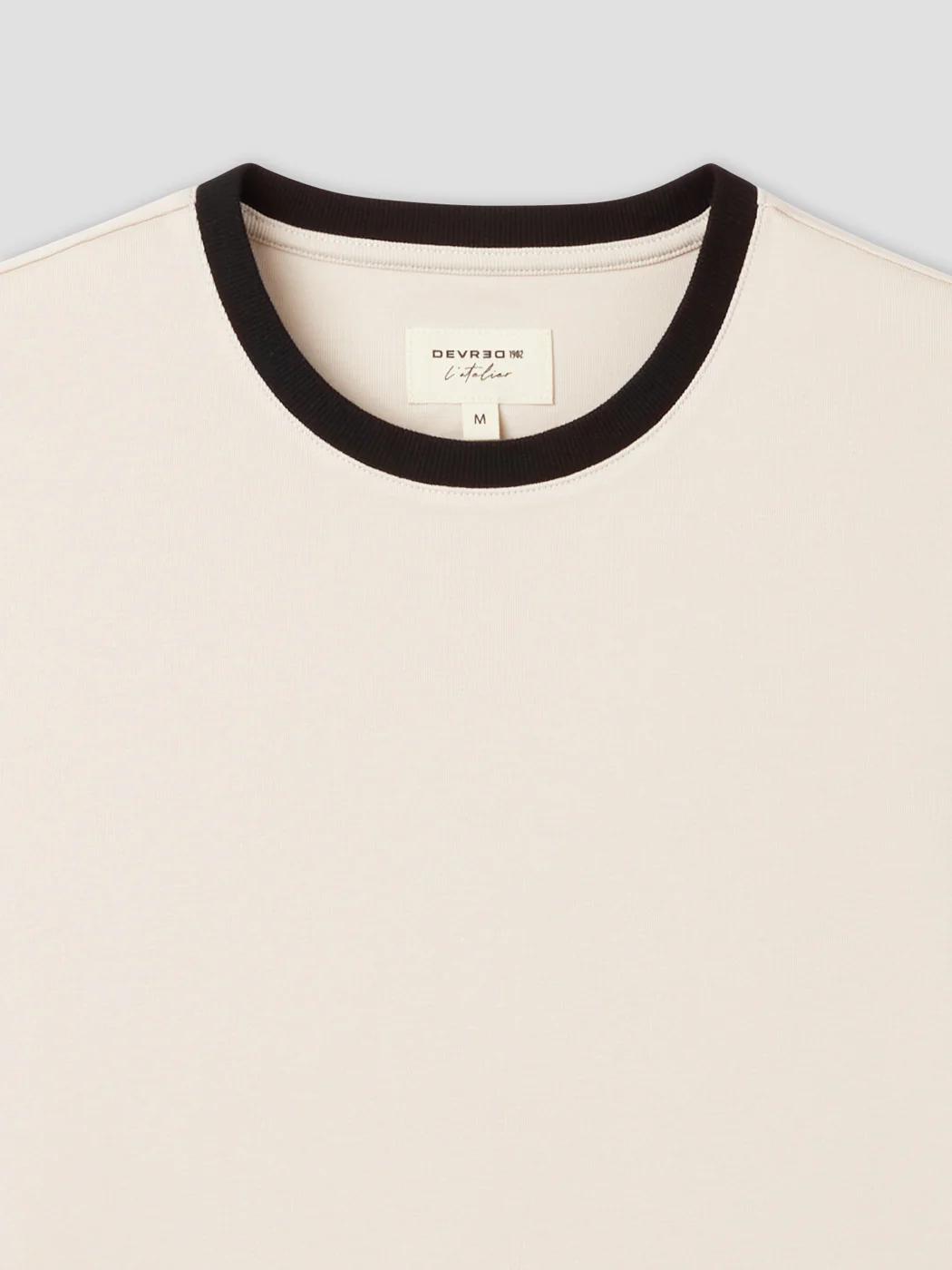 T-shirt col rond contrasté - L'atelier - Image 6