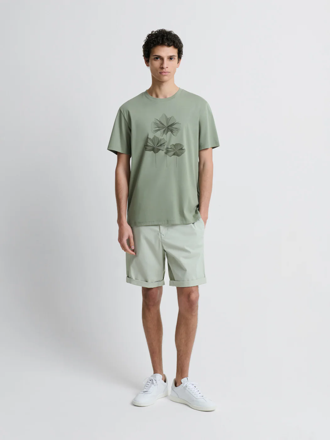 T-shirt col rond fleuri - Image 3