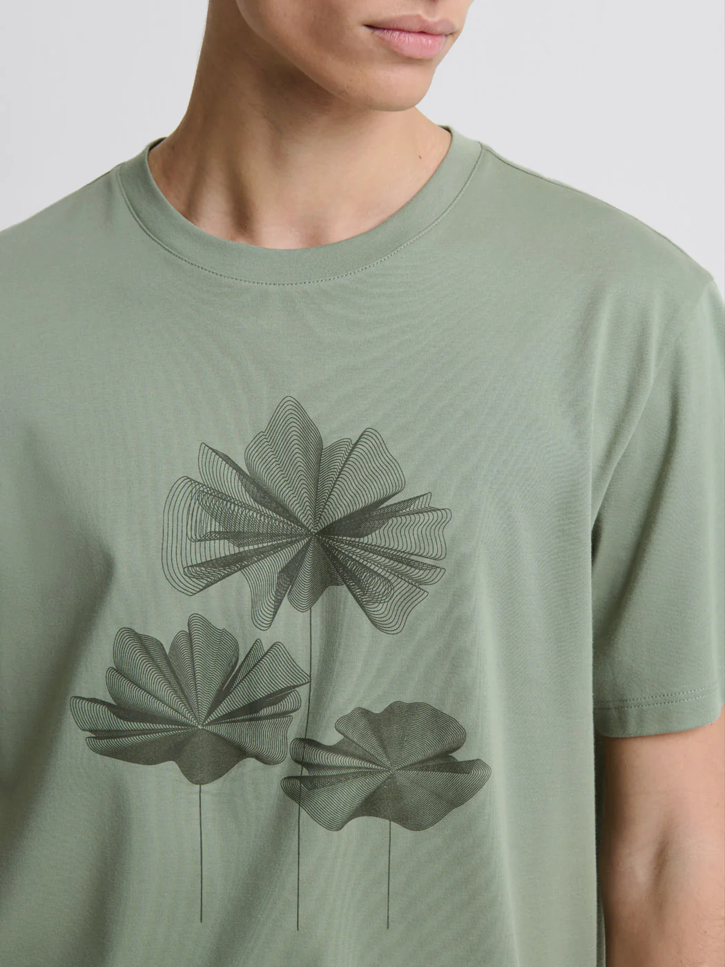 T-shirt col rond fleuri - Image 4