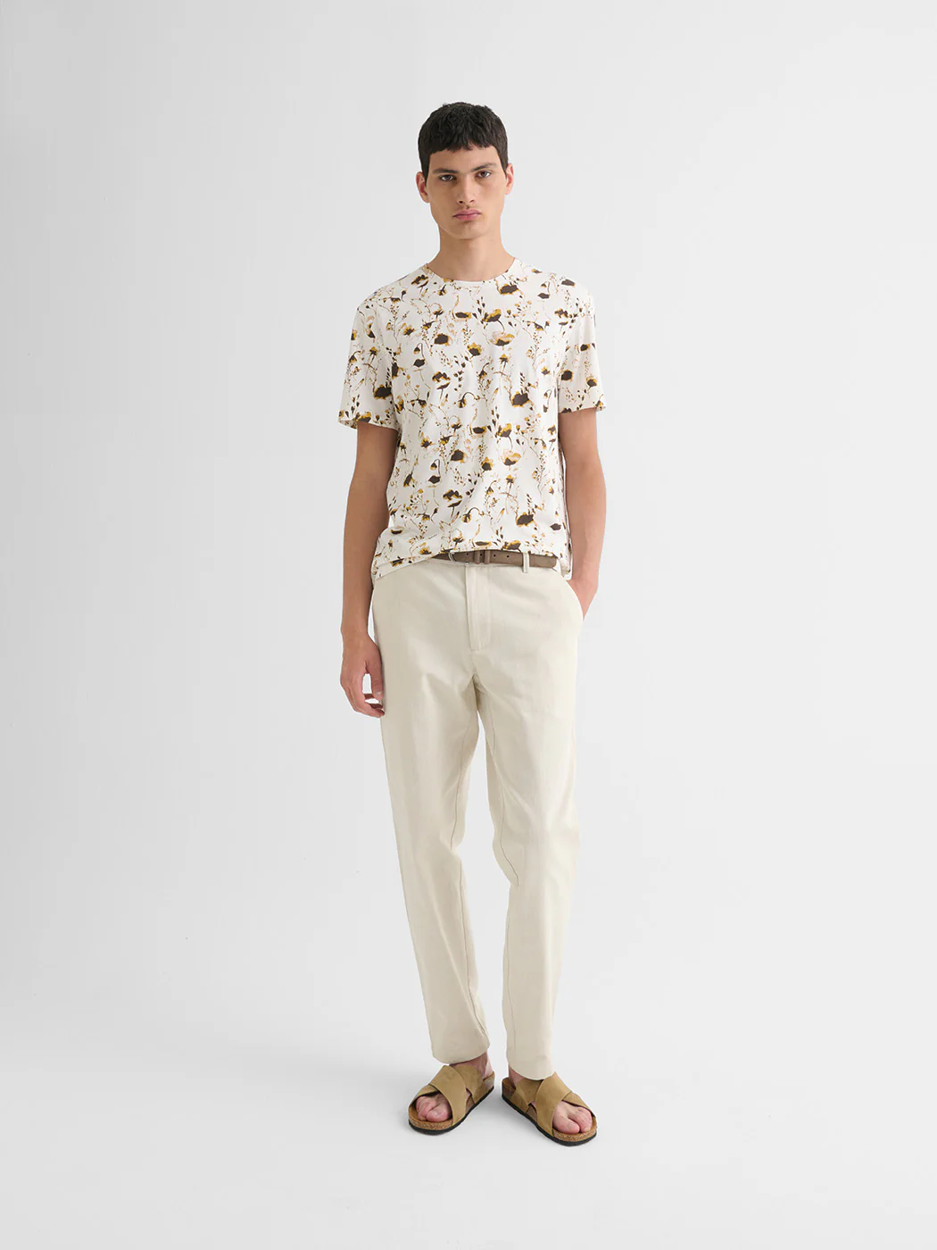 T-shirt col rond fleuri - Image 4