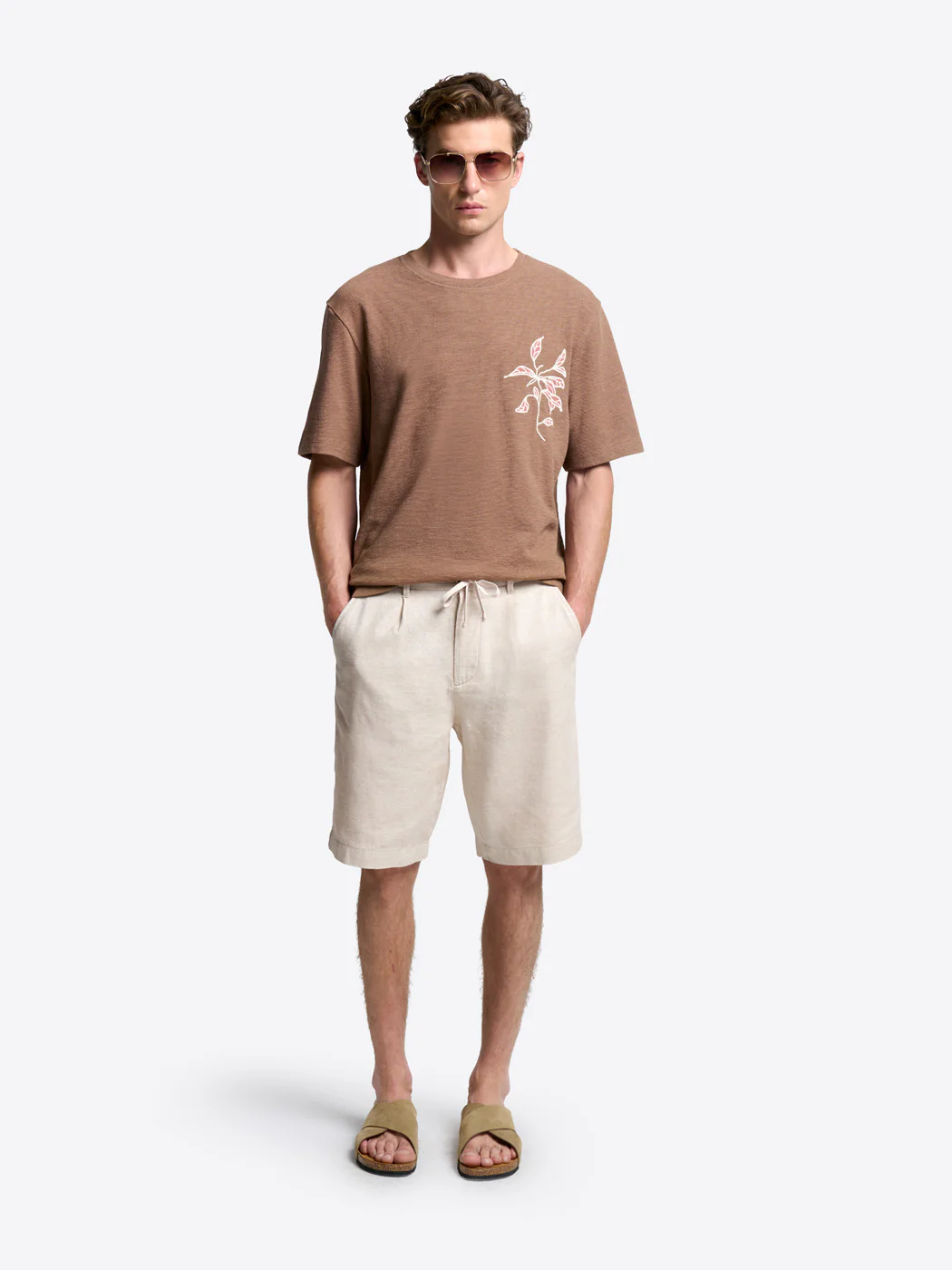 T-shirt col rond brodé en coton - Image 4