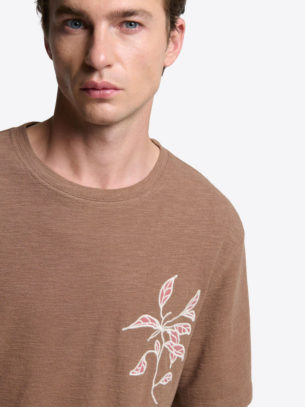 T-shirt col rond brodé en coton - Image 5