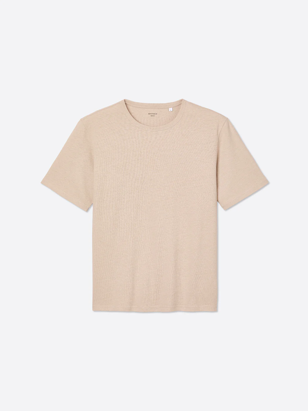 T-shirt col rond en coton lin - Image 3