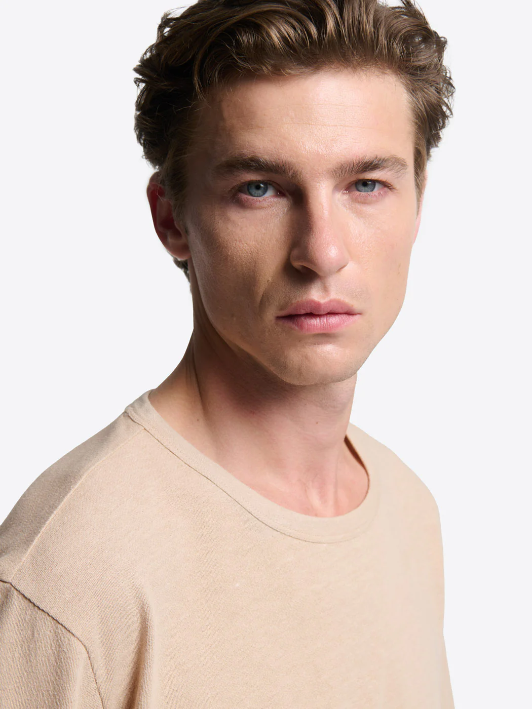 T-shirt col rond en coton lin - Image 5