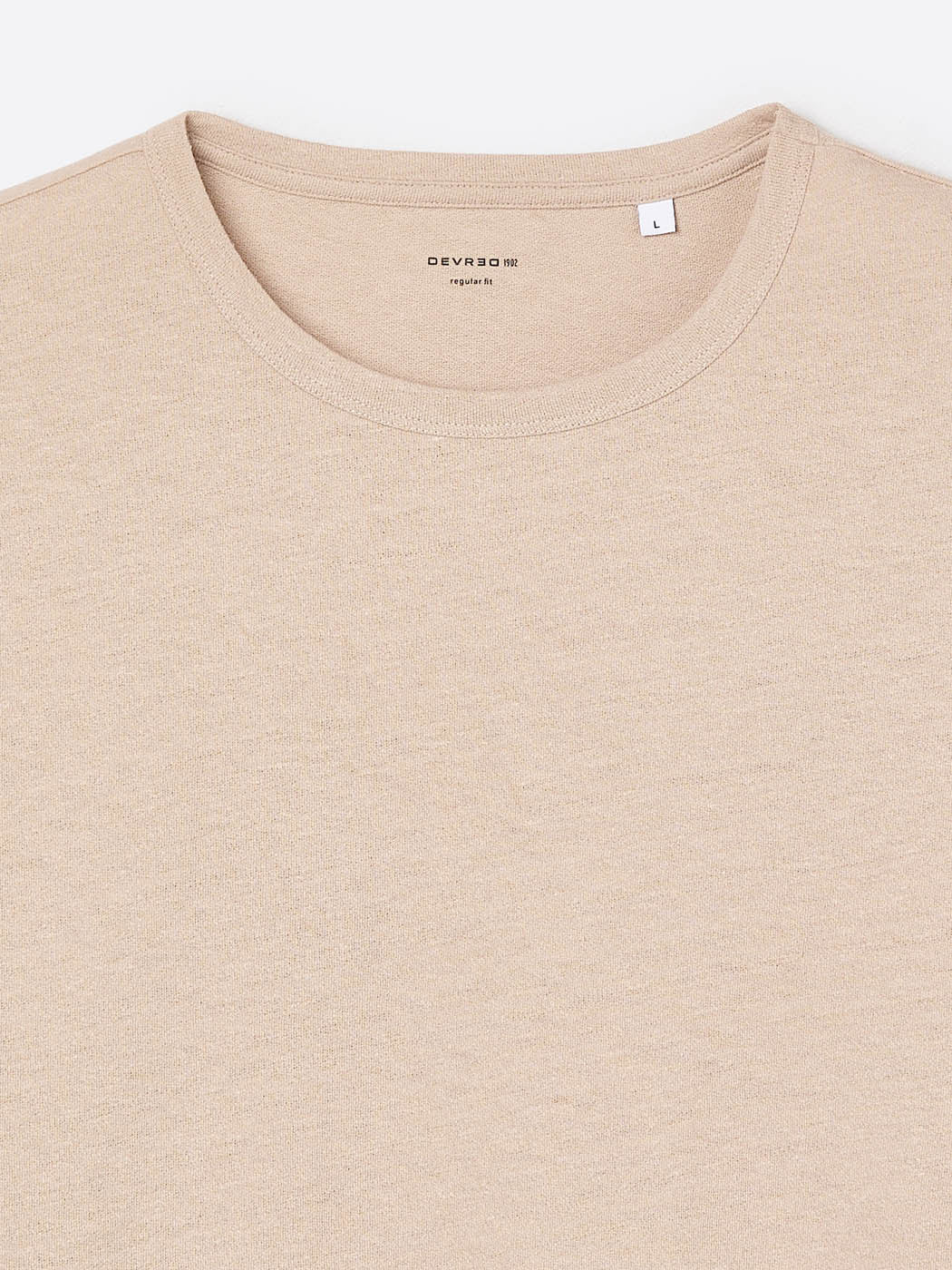 T-shirt col rond en coton lin - Image 6
