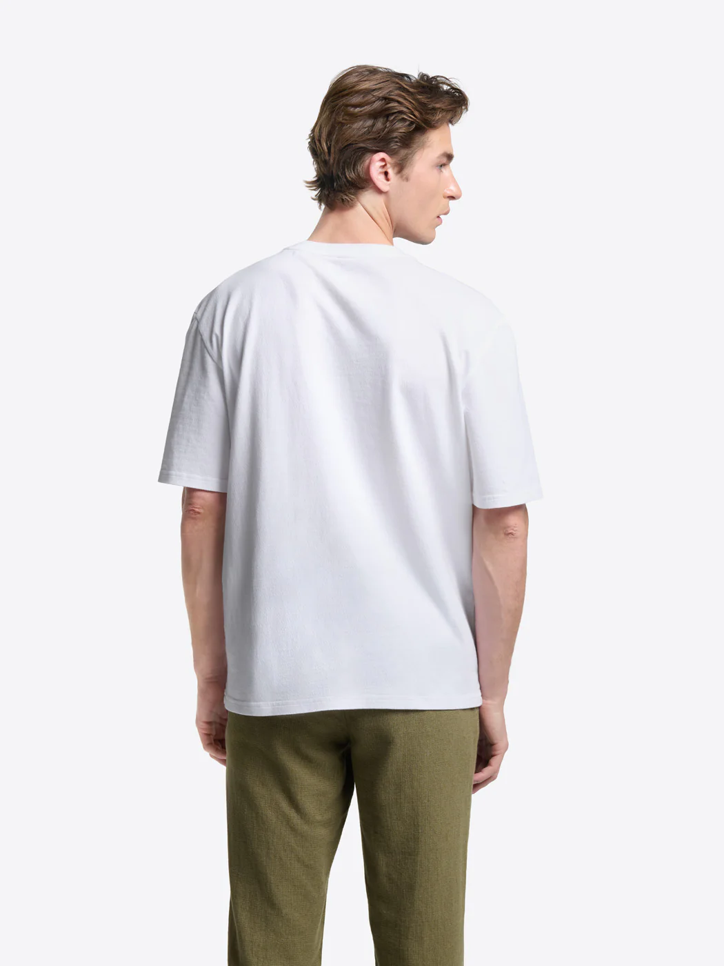 T-shirt col V effet crêpé - Image 2