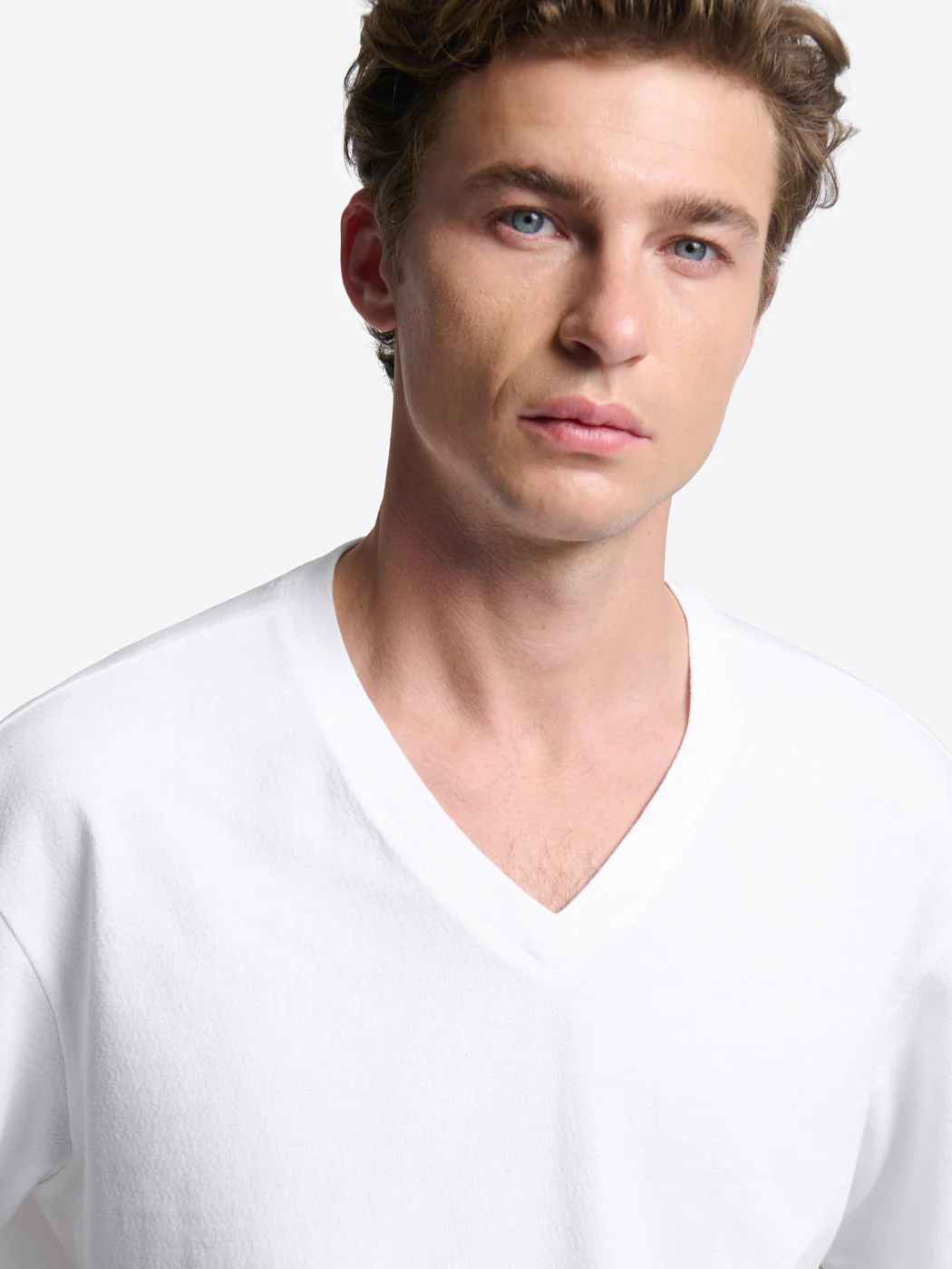 T-shirt col V effet crêpé - Image 5