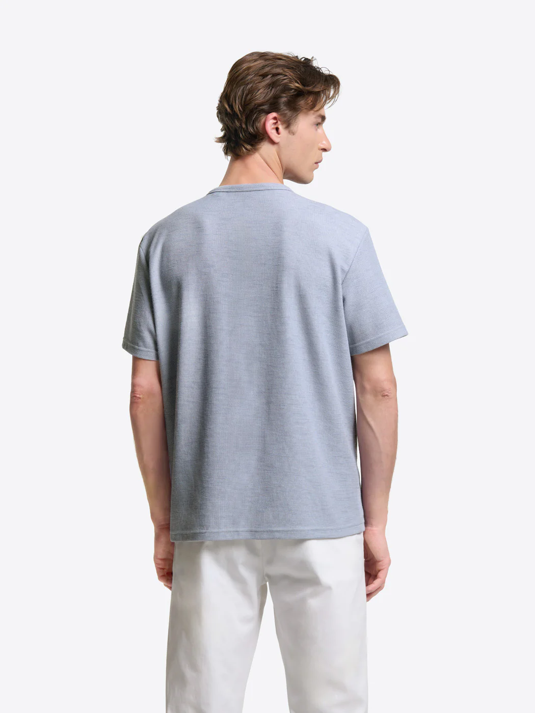 T-shirt col tunisien effet slub - Image 2