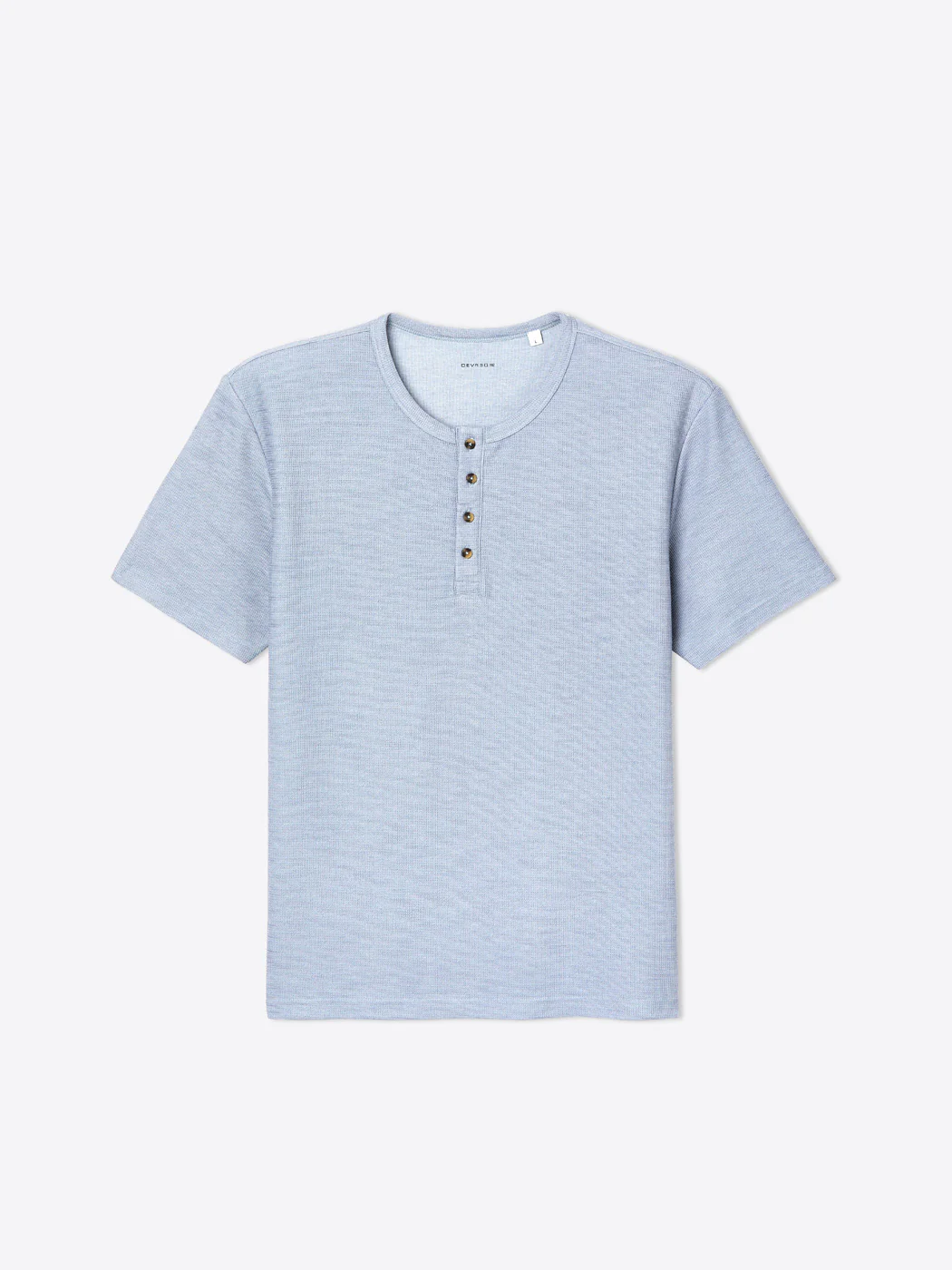 T-shirt col tunisien effet slub - Image 3