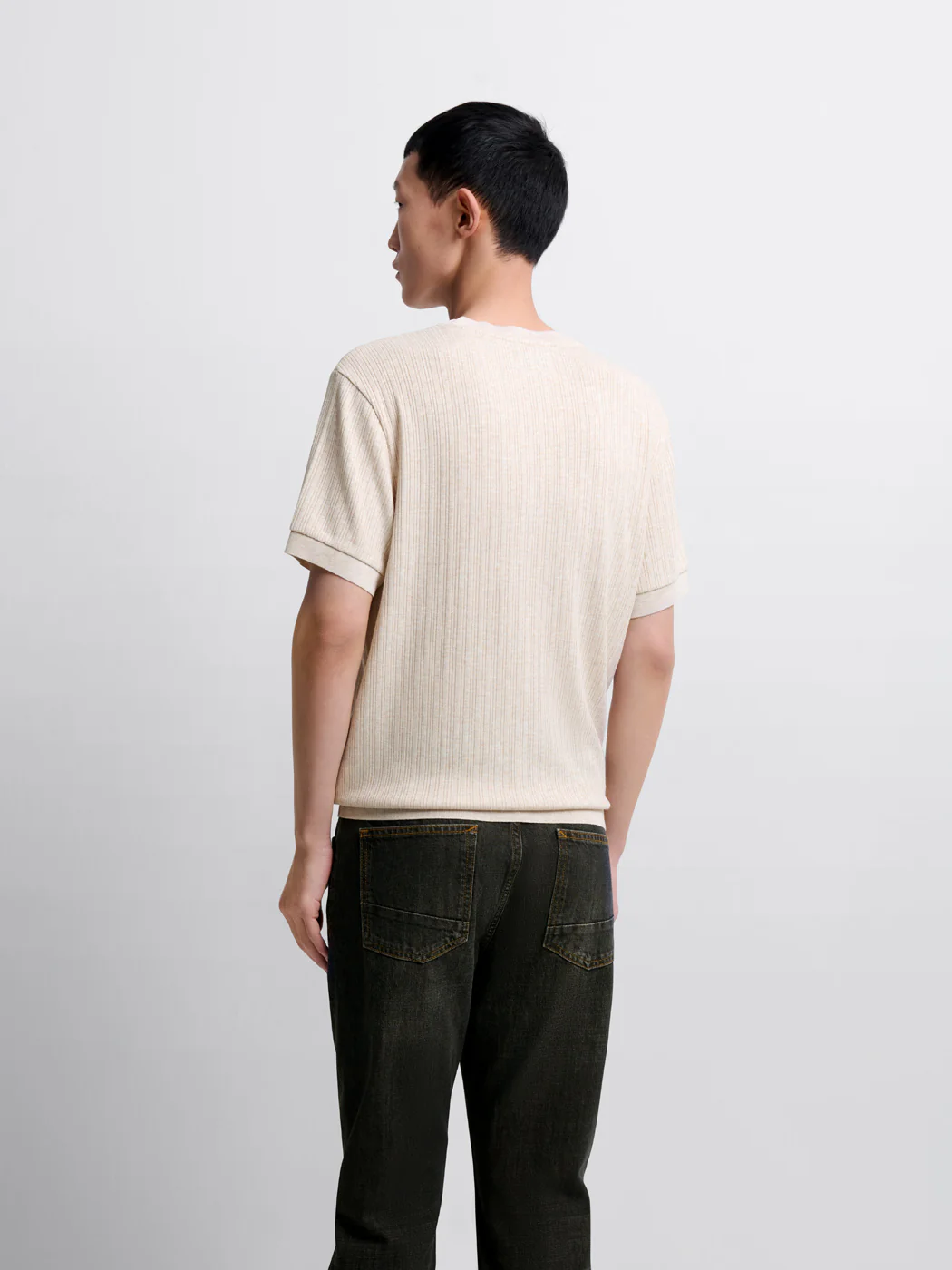 T-shirt col rond chiné - Image 2