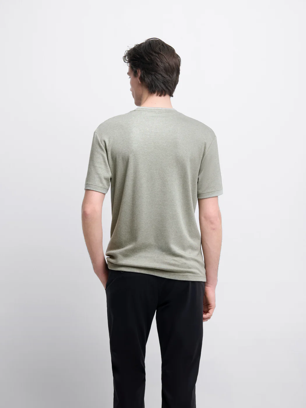 T-shirt col rond chiné - Image 2