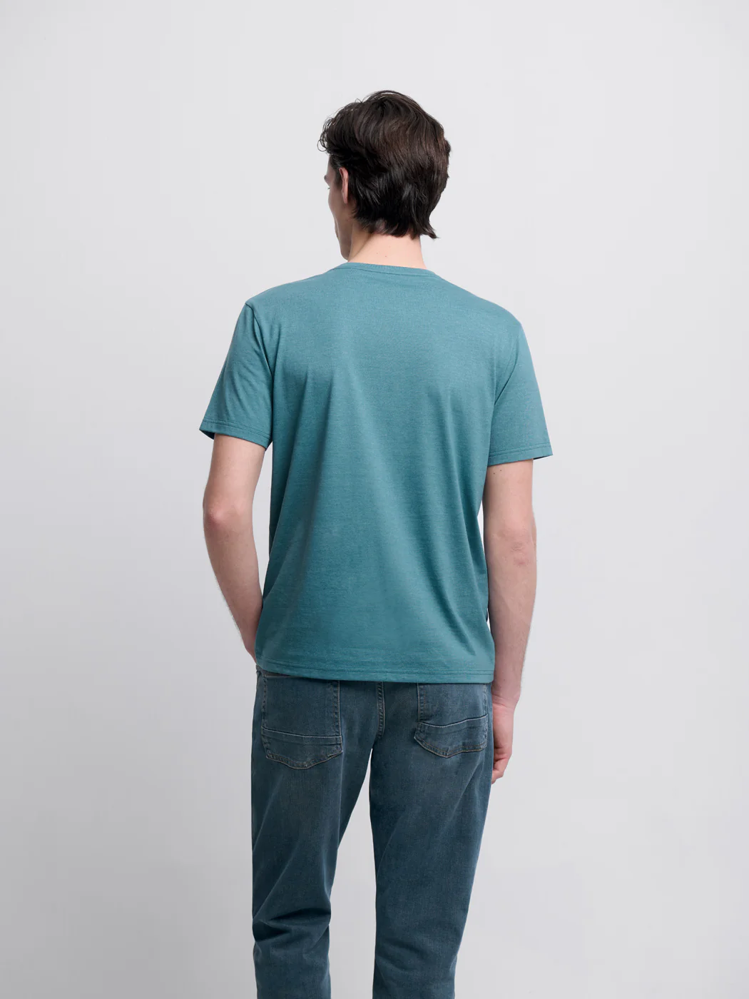 T-shirt col V en coton Supima® - Image 2