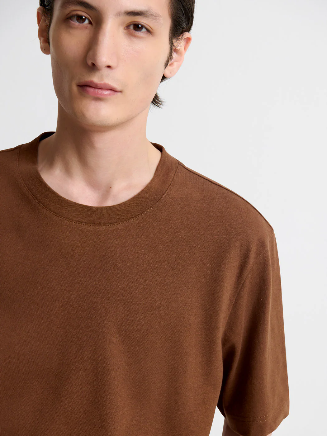 T-shirt col rond en coton lin - Image 5