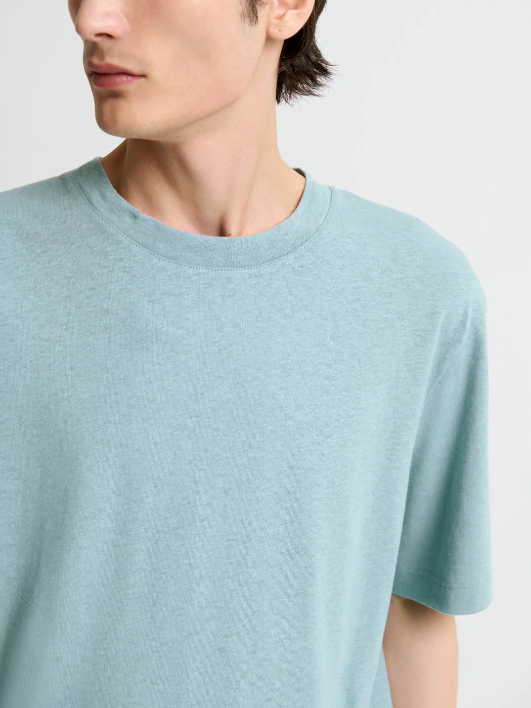 T-shirt col rond en coton lin - Image 5