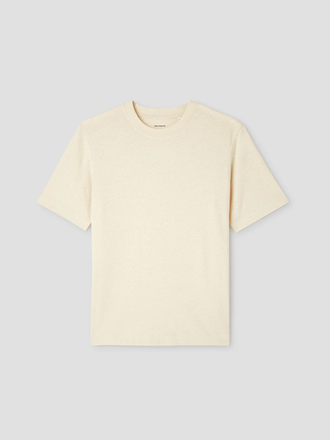 T-shirt col rond en coton lin - Image 3