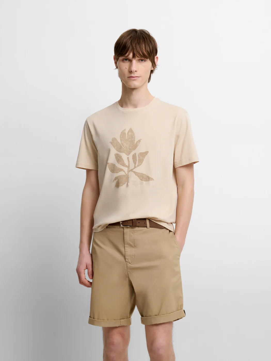 T-shirt col rond Ă motifs