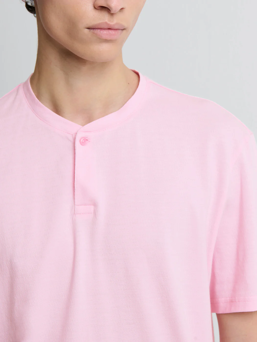 T-shirt col tunisien en coton - Image 5