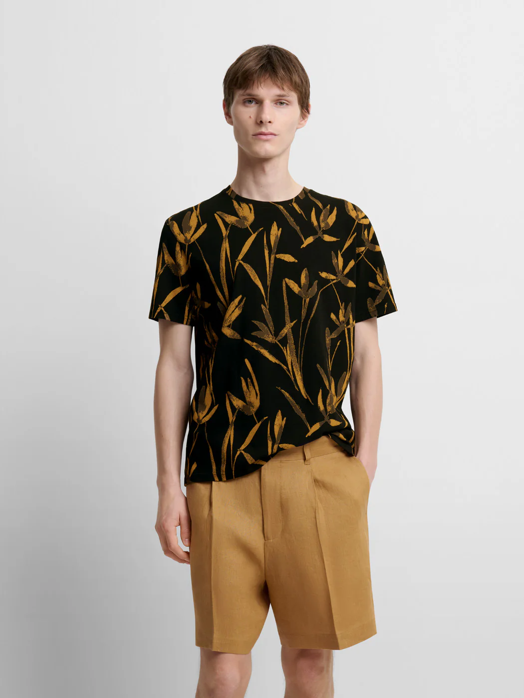 T-shirt col rond à motifs