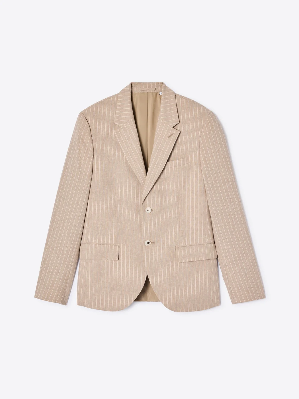 Veste de costume slim en lin à rayures - Image 3