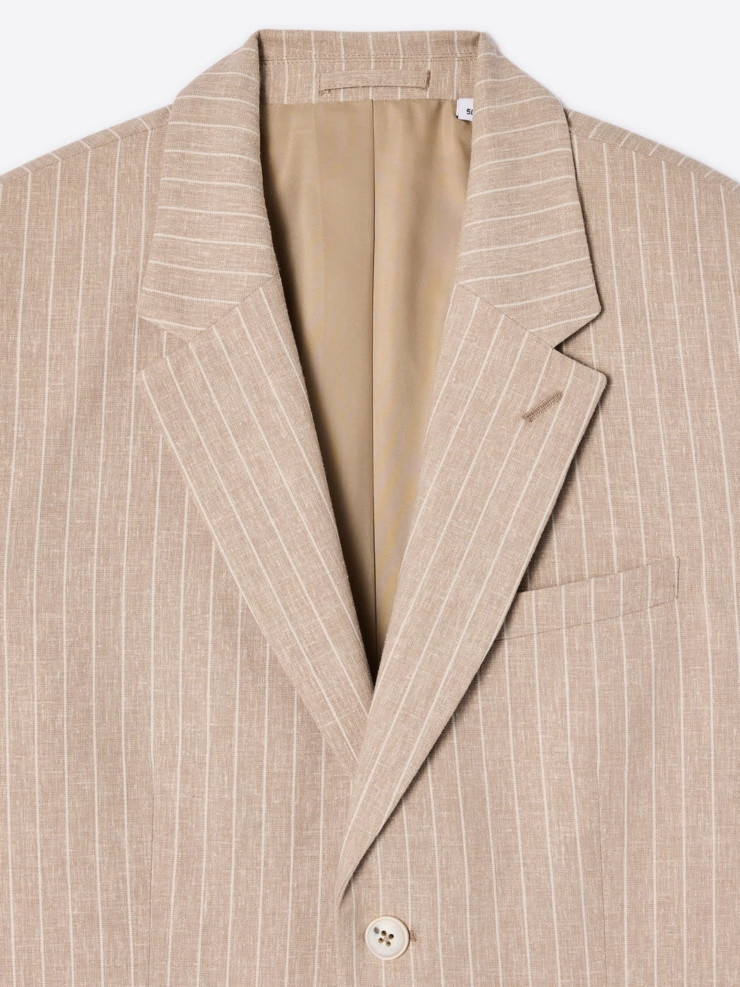 Veste de costume slim en lin à rayures - Image 7