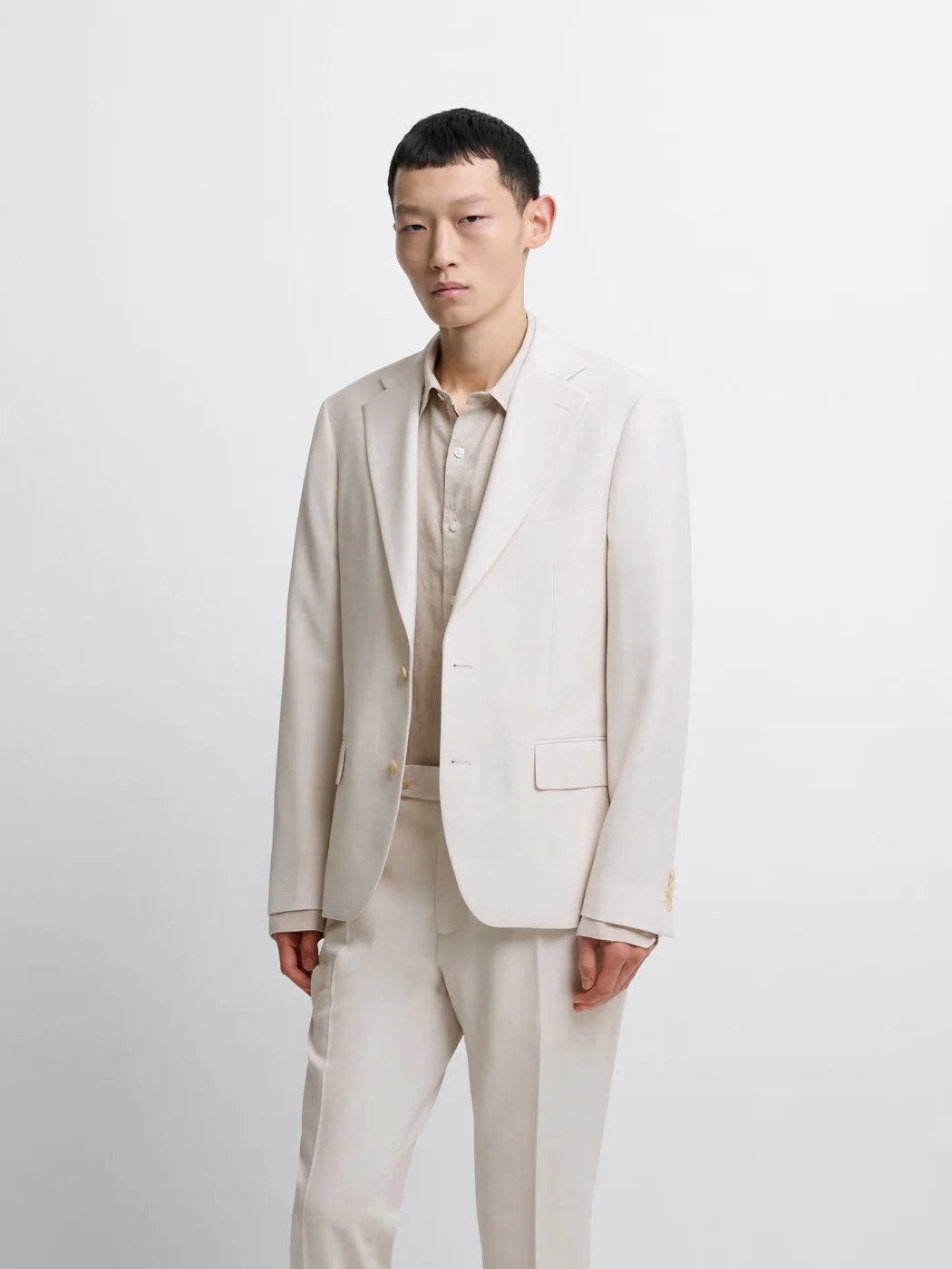 Veste de costume slim en laine mélangé